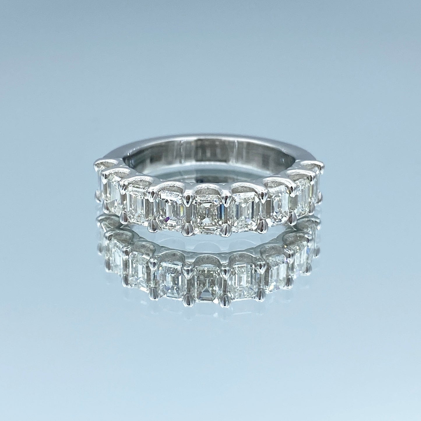 Emerald-Cut Diamond Ring in Platinum - L and L Jewelry