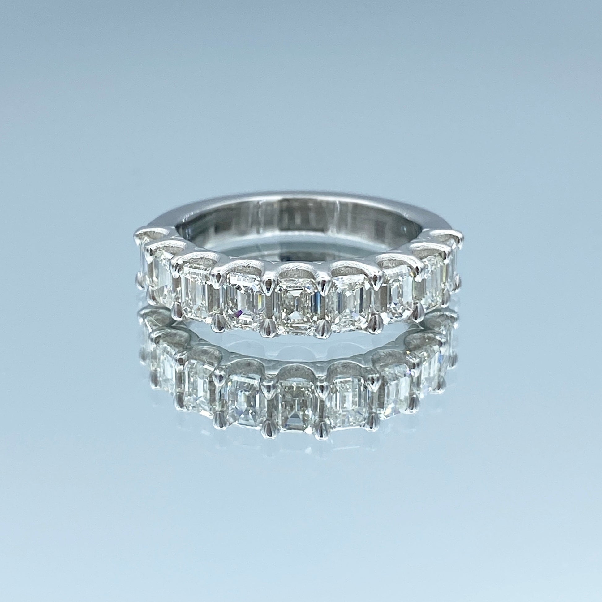 Emerald-Cut Diamond Ring in Platinum - L and L Jewelry