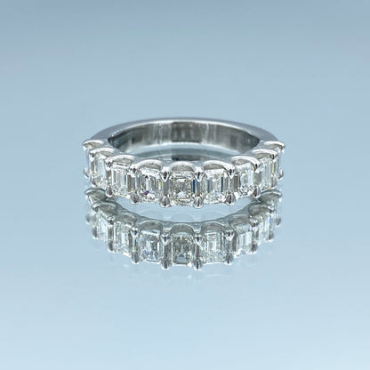 Emerald-Cut Diamond Ring in Platinum - L and L Jewelry