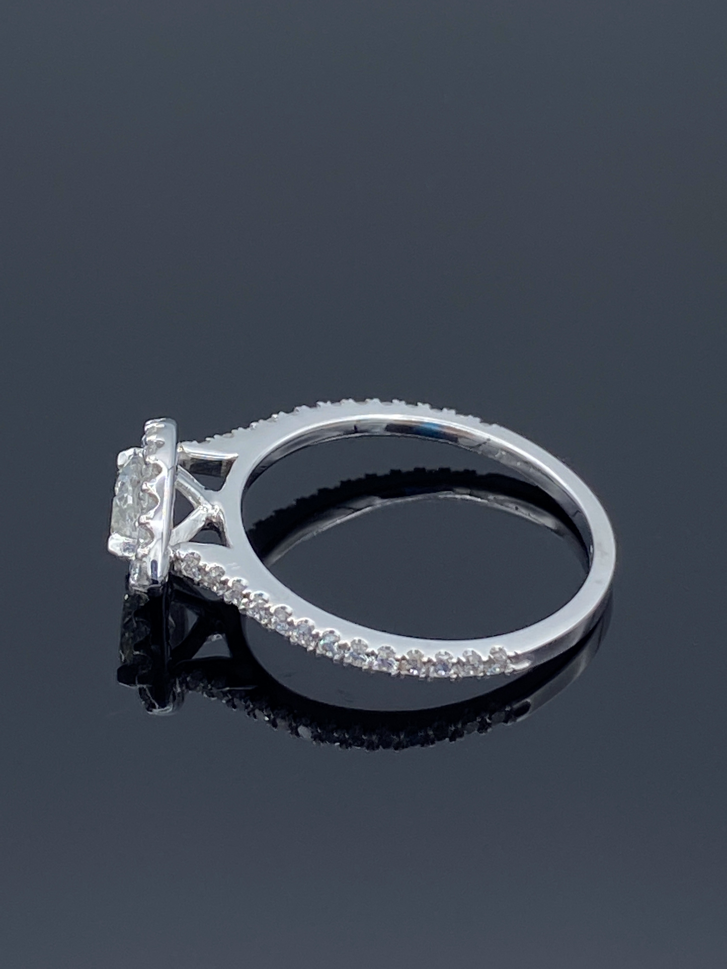 Marquise-Cut Diamond Engagement Ring in 14K White Gold - L and L Jewelry