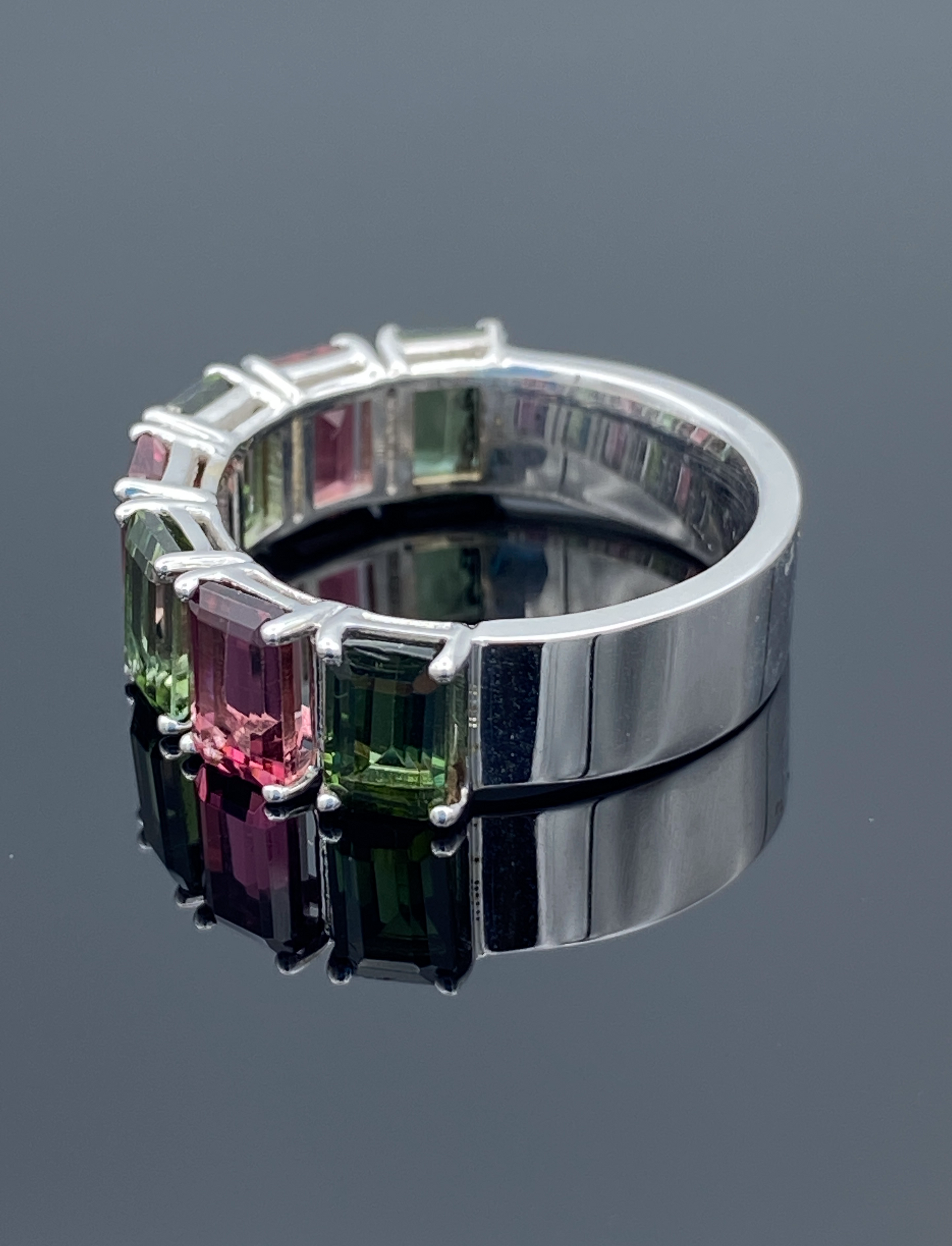 Tourmaline Statement Ring in 14K White Gold - L and L Jewelry