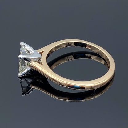 Princess-Cut Diamond Solitaire Engagement Ring in 14K Rose Gold - L and L Jewelry