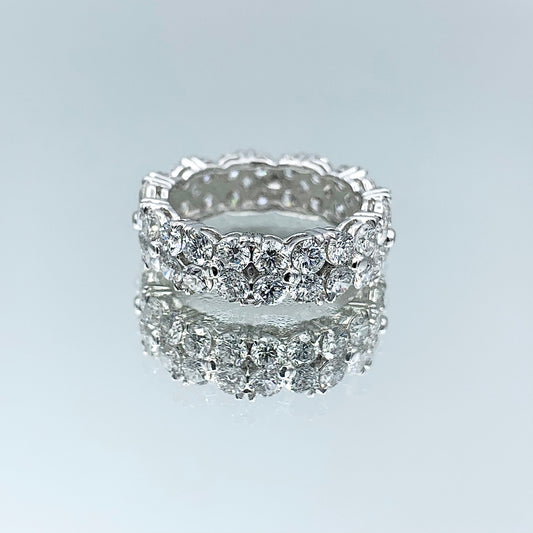 Round Brilliant-Cut Diamond Eternity Ring in 14K White Gold - L and L Jewelry