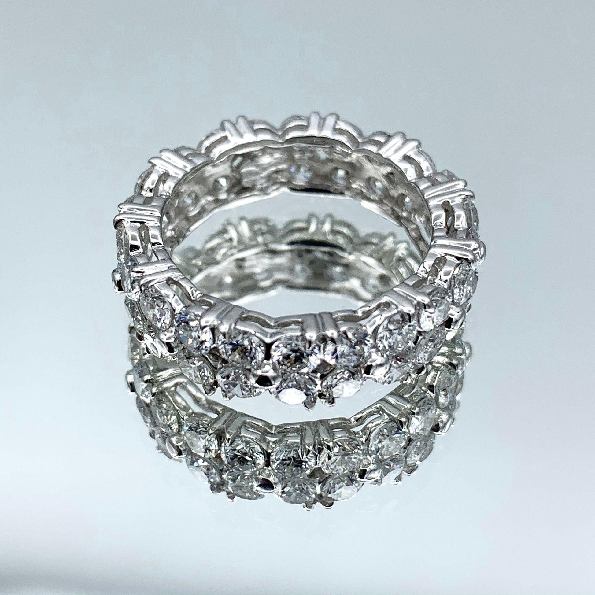 Round Brilliant-Cut Diamond Eternity Ring in 14K White Gold - L and L Jewelry