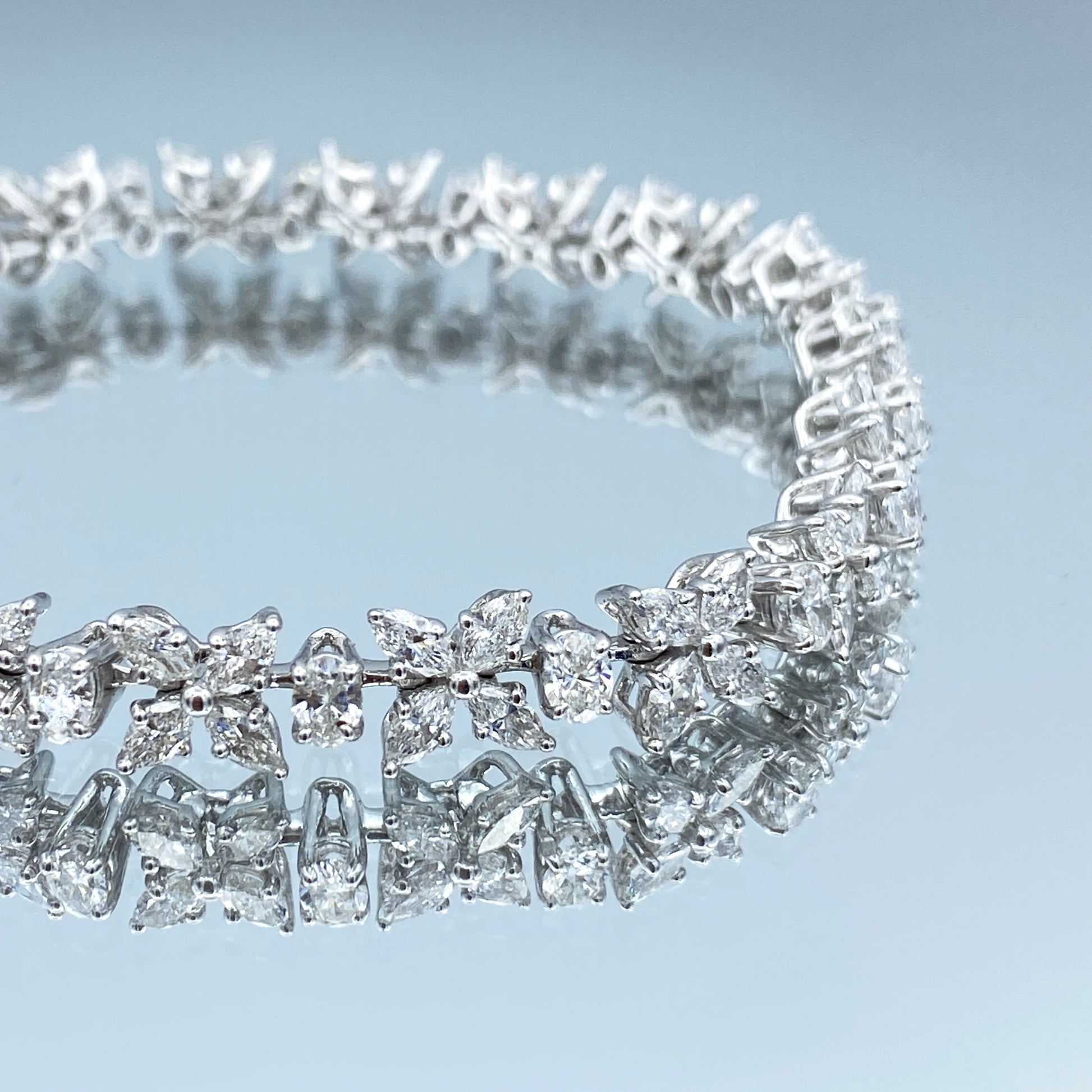 Xoxo Diamond Statement Bracelet in 14K White Gold – L and L Jewelry