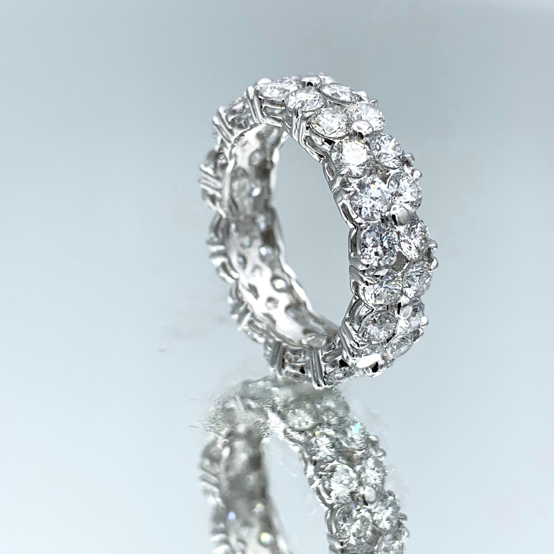 Round Brilliant-Cut Diamond Eternity Ring in 14K White Gold - L and L Jewelry